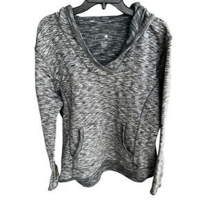 TANGERINE gray heather thick pullover hoodie kangaroo pouch plus size XXL 2XL